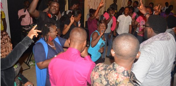 Nikki Laoye is a party rocker. When the "123" jam got spinned, everyone joined. At the second this picture was taken, it was "1" (see their fingers)
