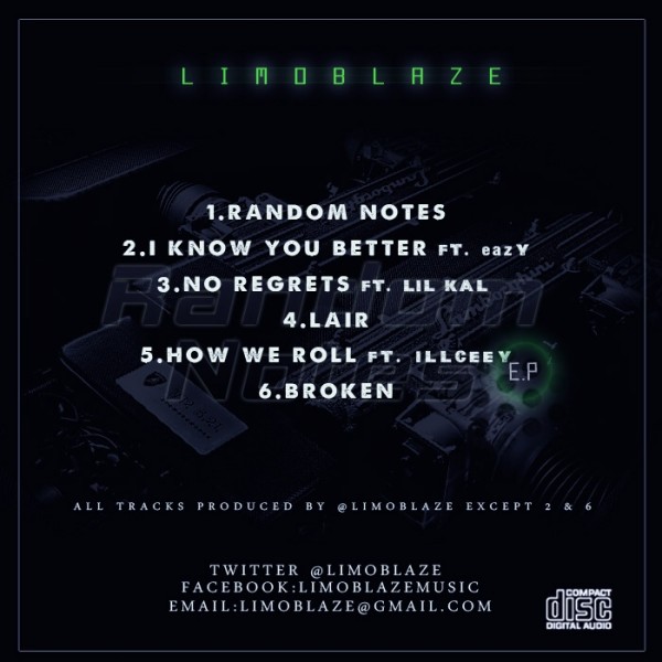 Limoblaze - Random Notes EP track list