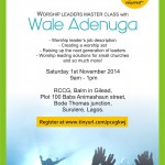 EVENT: Worship Leaders Master Class with Wale Adenuga | @adenuga_wale